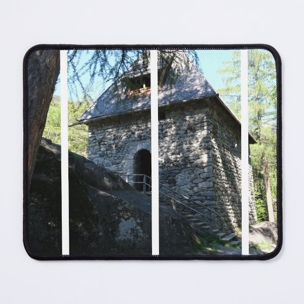 Item preview, The fabulous alpine waterfalls of Riva in the Dolomites (Campo Tures). Path of San Francesco with Tobl Castle ruins. Lovely place in the Alps. Sunny spring day with no people. Trentino Alto Adige designed and sold by Maurizio Fabbroni.