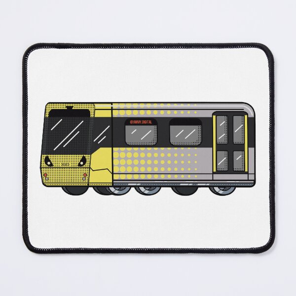 Item preview, Manchester Metrolink tram graphic in Flux Systems style designed and sold by jimmy-digital.