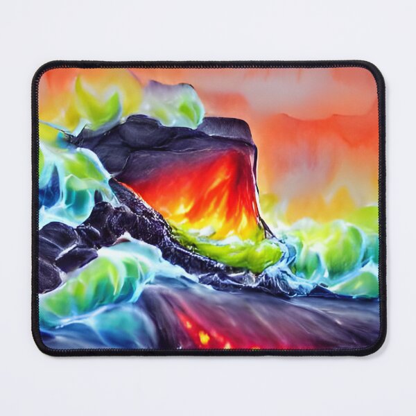 Item preview, AI Generated Art, Lava tidal wave glowing neon watercolour designed and sold by ACC .