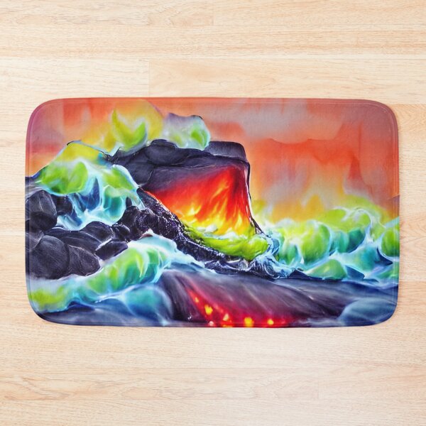 Item preview, AI Generated Art, Lava tidal wave glowing neon watercolour designed and sold by ACC .