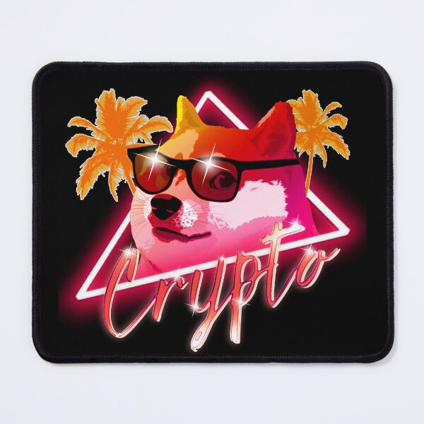 Item preview, Neon Retro Wave Doge - Crypto designed and sold by blockrock.