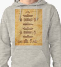 Hohner Harmonica 1900 Patent Art Pullover Hoodie