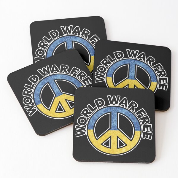Item preview, Prey for Peace in Ukraine World War Free - Peace Symbol Ukrainian Flag - CND designed and sold by NoMatterLab.