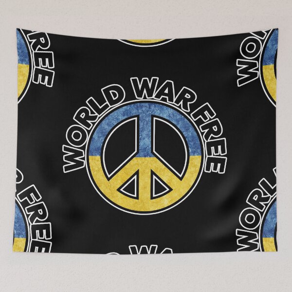 Item preview, Prey for Peace in Ukraine World War Free - Peace Symbol Ukrainian Flag - CND designed and sold by NoMatterLab.