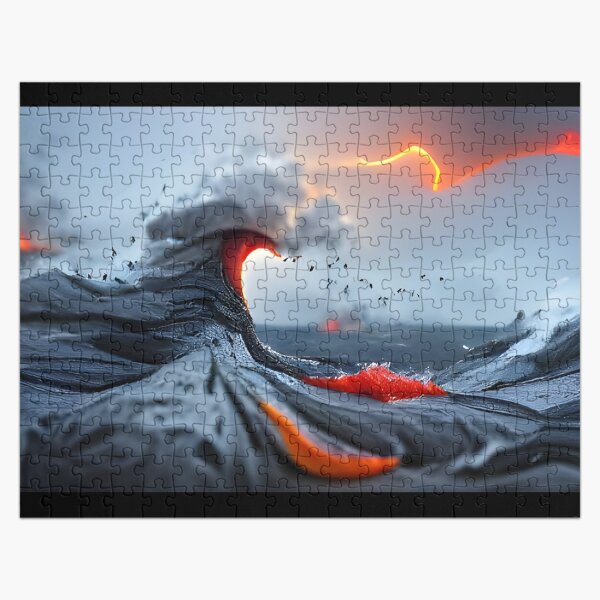 Item preview, AI Generated Art, Wave of erupting lava deviantart designed and sold by Anna Chidiac.