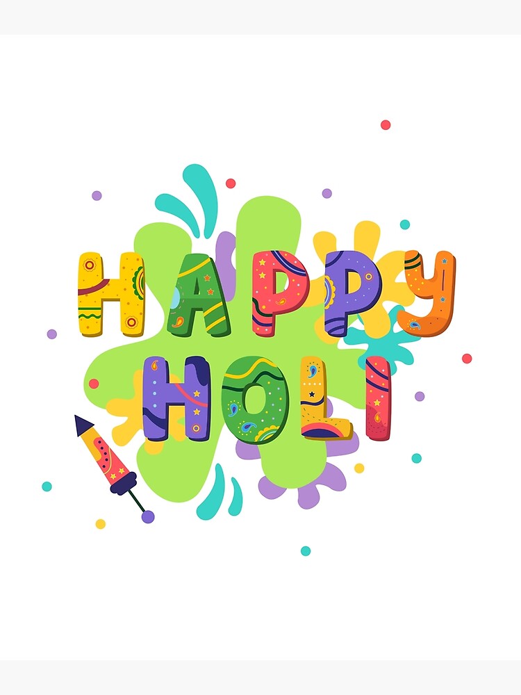 Happy holi on hanging holi sketch elements card indian festival background  Stock Vector | Adobe Stock