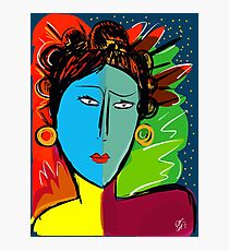 Fauve Girl Graffiti Art Photographic Print