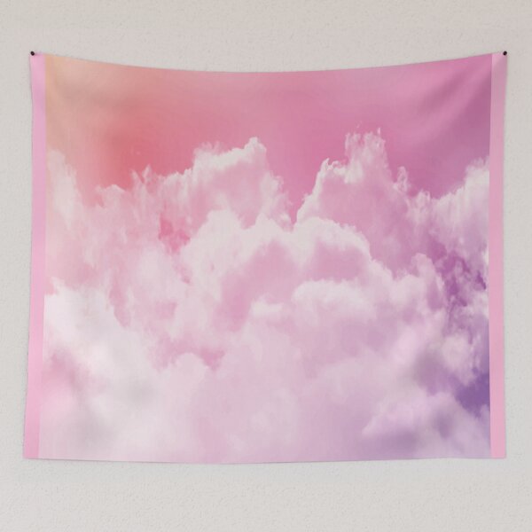 Item preview, Pink fluffy cotton candy glow on cute and girly clouds  designed and sold by Cheeky Companions.