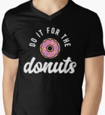 Camiseta de cuello en V Hazlo por los donuts