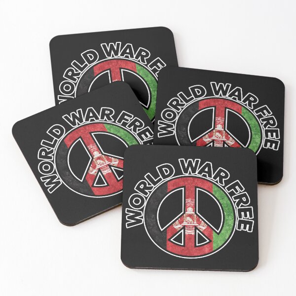 Item preview, Prey for Peace in Afghanistan World War Free - Peace Symbol Afghanistan Flag - CND designed and sold by NoMatterLab.