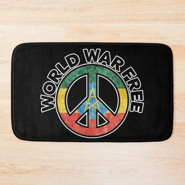 Item preview, Prey for Peace in Ethiopia World War Free - Peace Symbol Ethiopian Flag - CND designed and sold by NoMatterLab.