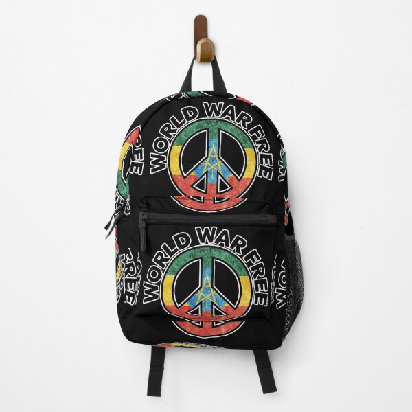 Item preview, Prey for Peace in Ethiopia World War Free - Peace Symbol Ethiopian Flag - CND designed and sold by NoMatterLab.