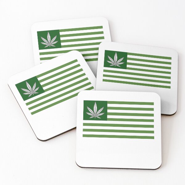 Item preview, Cannabis Weed US Flag designed and sold by HorsesForLife15.