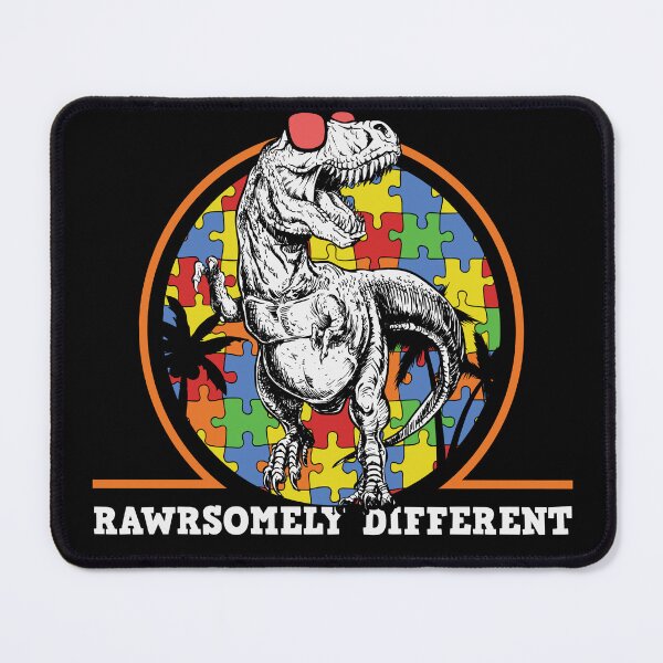 Item preview, Rawrsomely Different Dinosaur National Autism Awareness Month Gift  designed and sold by ecomdesign.