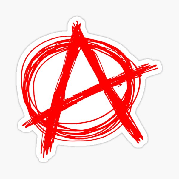 ANARCHY SYMBOL BUTTON BADGE Anarchist Punk Rock Socialist Communist Rebel Chaos 