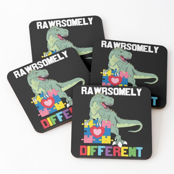 Item preview, Rawrsomely Different Dinosaur National Autism Awareness Month Gift  designed and sold by ecomdesign.