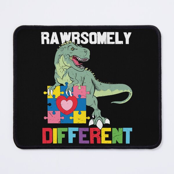 Item preview, Rawrsomely Different Dinosaur National Autism Awareness Month Gift  designed and sold by ecomdesign.