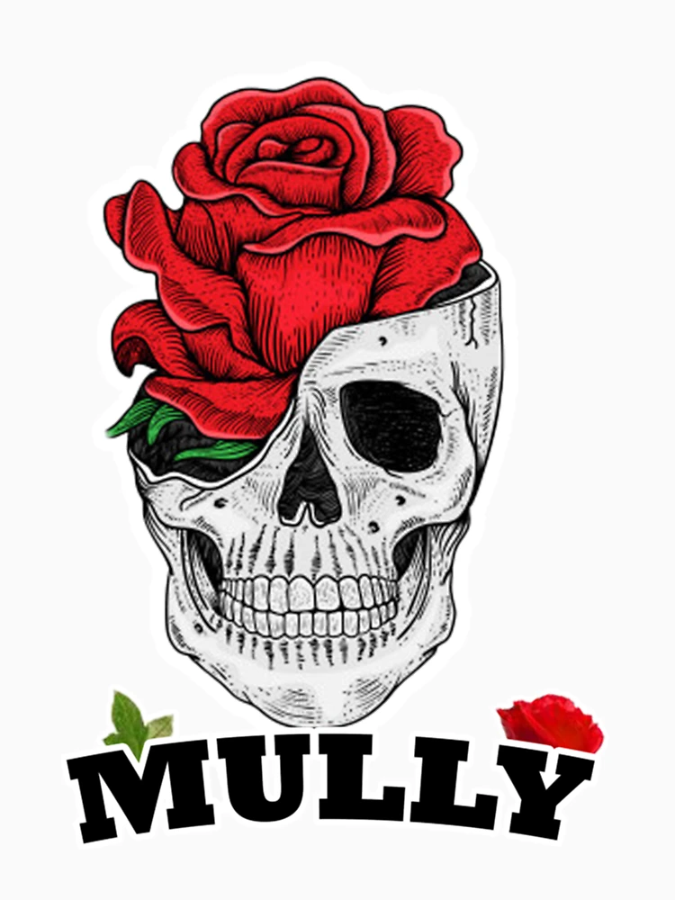 Aperçu 6 sur 6. Sweat à capuche épais avec l'œuvre Mully Crâne Roses Rouges créée et vendue par RosarioSono.