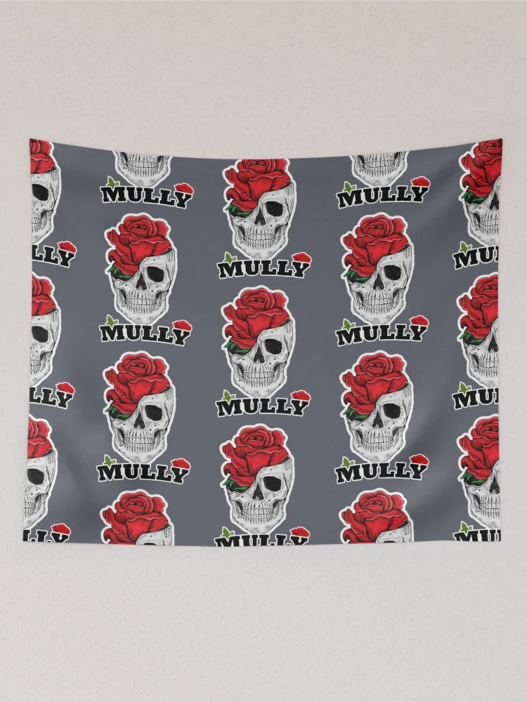 Aperçu 2 sur 3. Tentures avec l'œuvre Mully Crâne Roses Rouges créée et vendue par RosarioSono.