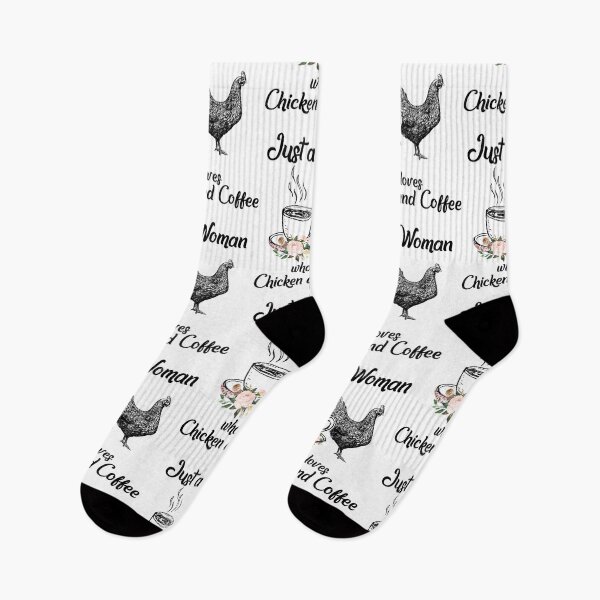 Item preview, Just A Woman Who Loves Chicken And Coffee designed and sold by LittleDuckk.