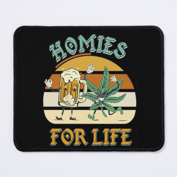 Item preview, Cannabis and Beer Homies For Life Retro Style designed and sold by HorsesForLife15.