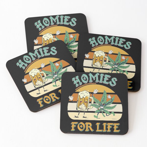 Item preview, Cannabis and Beer Homies For Life Retro Style designed and sold by HorsesForLife15.