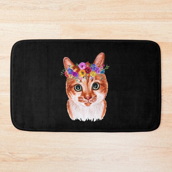 Item preview, Cat With Flower Crown|Cat With Flowers designed and sold by yousseftalat2.