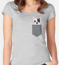 Parker - French Bulldog animal art modern colors for dog people Women's Fitted Scoop T-Shirt