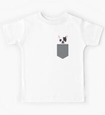 Parker - moderne Art der französischen Bulldogge Tierkunst für Hundeleute Kinder T-Shirt
