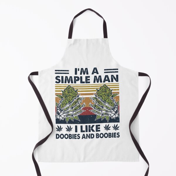 Item preview, Cannabis I'm A Simple Man I Like Doobies and Boobies Retro Style designed and sold by HorsesForLife15.