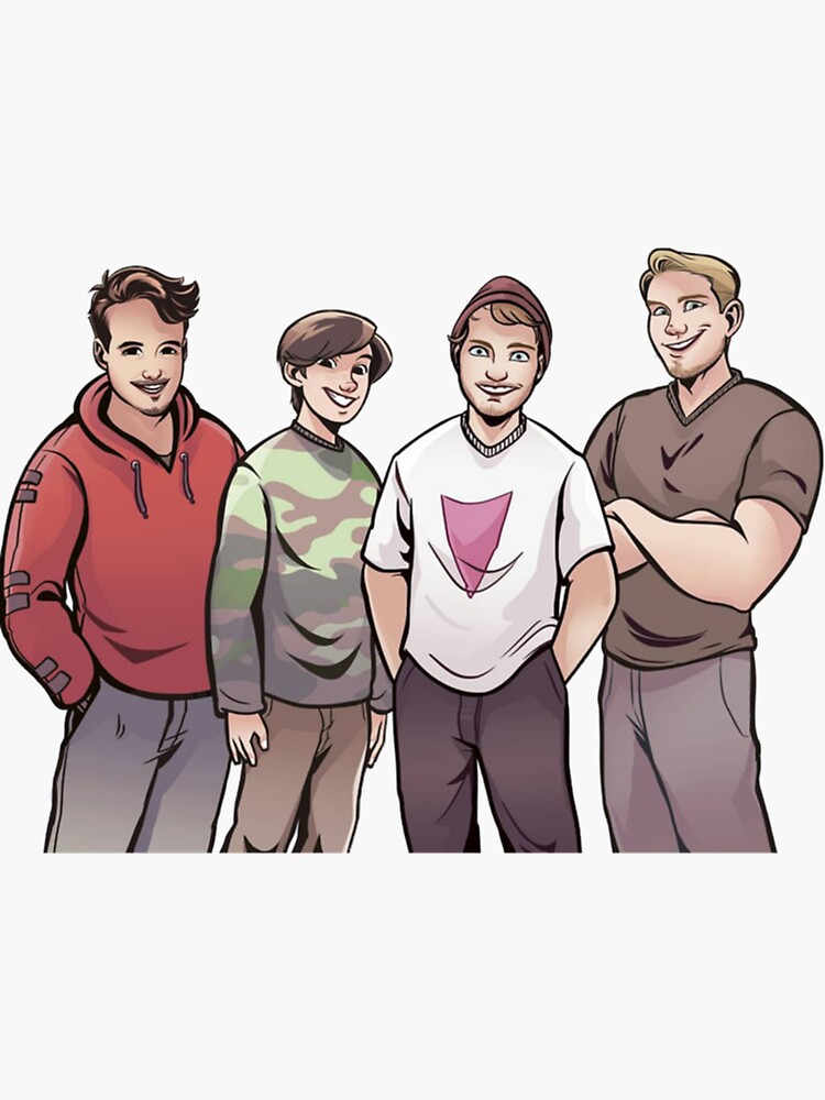 "The Boys Joshdub, Ree Kid, Mully And Your Narrator " Sticker for Sale