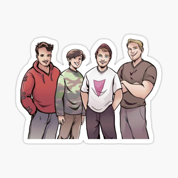 "The Boys Joshdub, Ree Kid, Mully And Your Narrator " Sticker for Sale