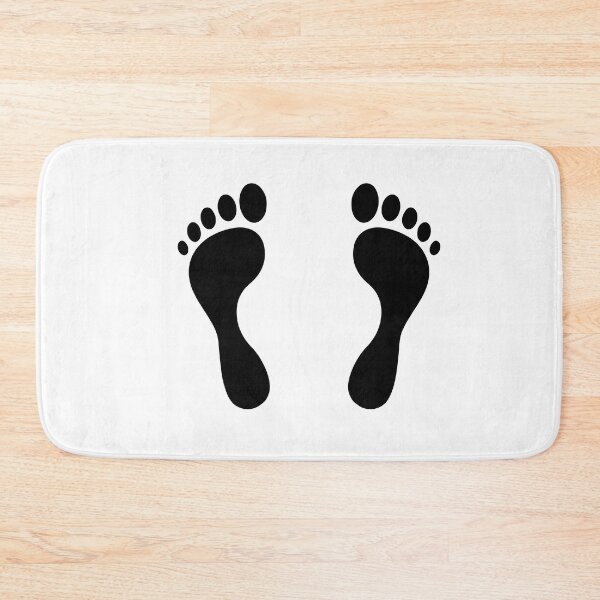 Item preview, Bath mat with footprints designed and sold by creation2ju.