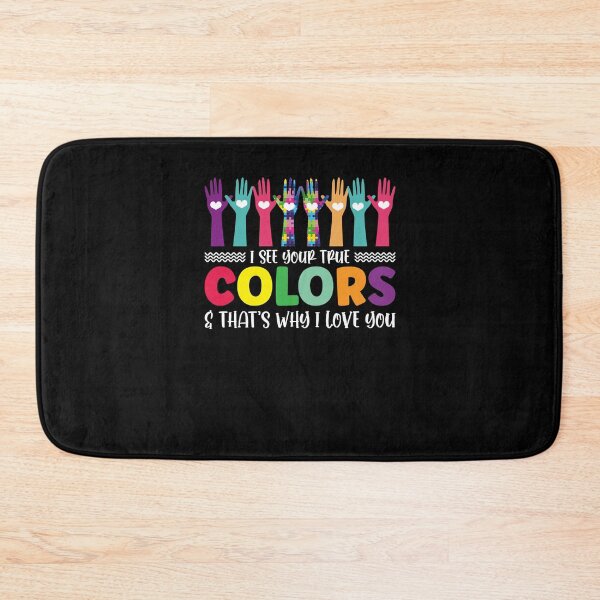 Item preview, I See Your True Colors I Love You Hands Autism Awareness designed and sold by Dressed For  Duty.
