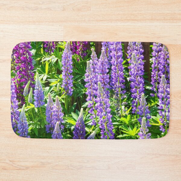 Item preview, Purple violet pink pink lupine flowers | Multi-leaved lupins Lupinus polyphyllus amidst lush green grass. designed and sold by sopfanna.