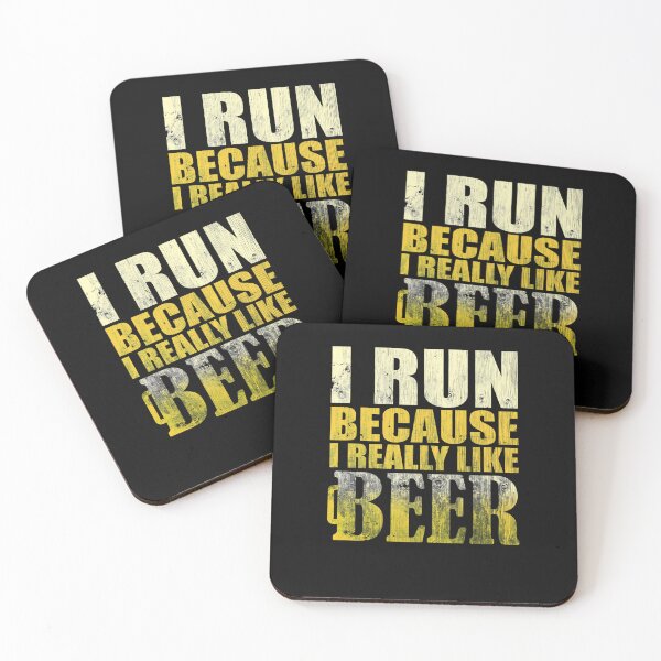 Item preview, I Run Because I Really Like Beer Essential T-Shirt designed and sold by RichardKrug.