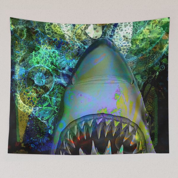 Item preview, Making Friends with the Sea Shark Angel Sea Terror Surrealism designed and sold by Catawampus-Cat.