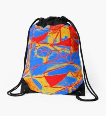 Abstract Primary Colors Drawstring Bag