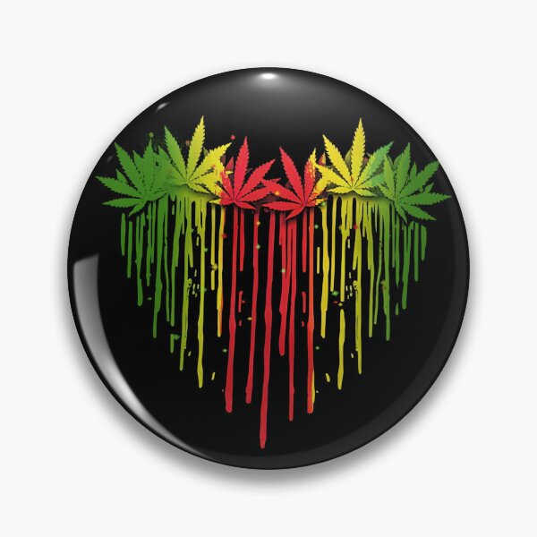 Item preview, Cannabis Marijuana Jamaica Watercolor Heart designed and sold by HorsesForLife15.