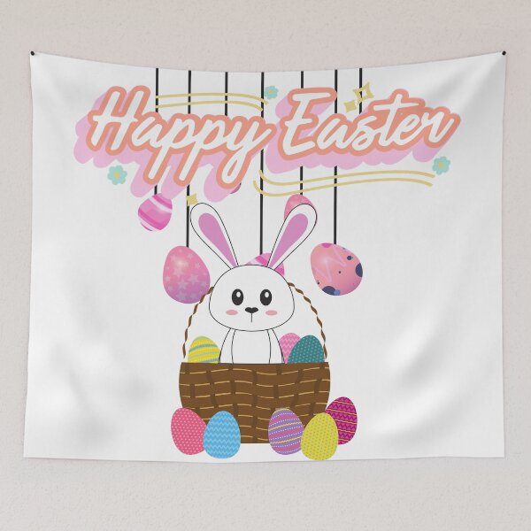 Item preview, funny pink rabbit easter , happy easter day  designed and sold by AnimeBrandStore.
