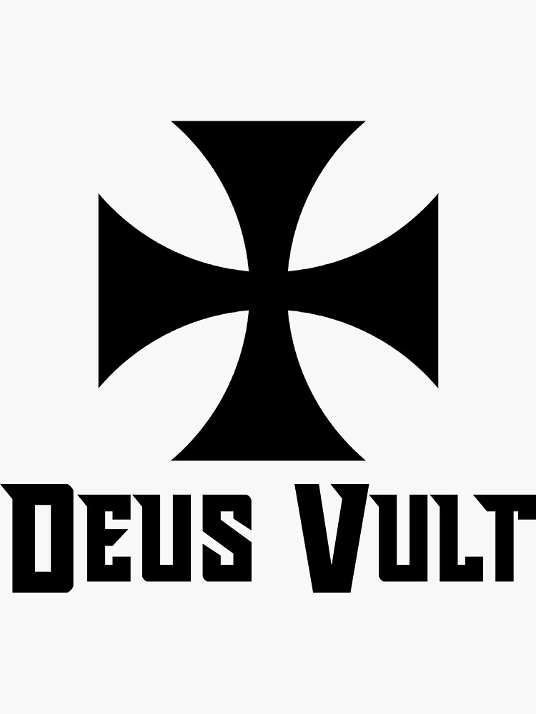 Deus Vult Teutonic Order Iron Cross Sticker For Sale By Drpkv C Redbubble