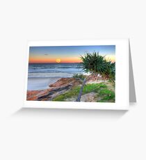 Super Moonrise at Coolum Greeting Card