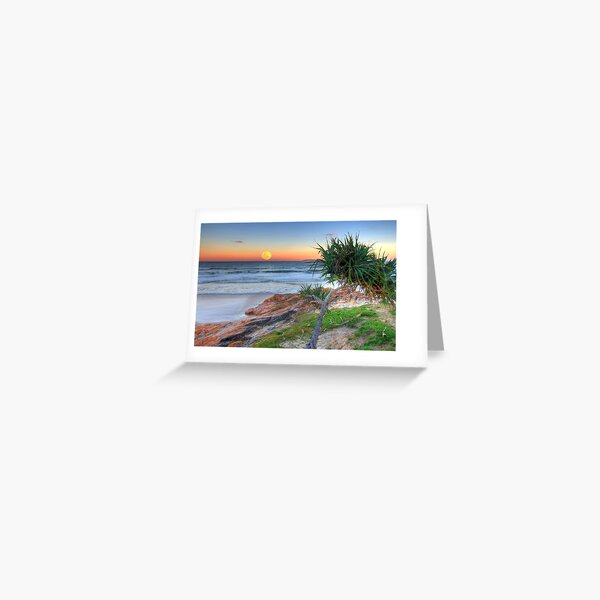 Super Moonrise at Coolum Greeting Card
