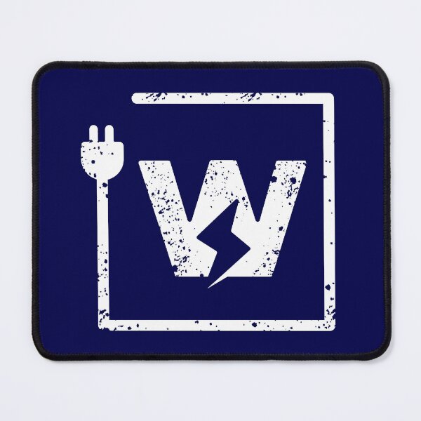 Item preview, Electrical letter W | Electrician or Electrical Engineer name initial letter W, Electricity art designed and sold by EngineersArt.