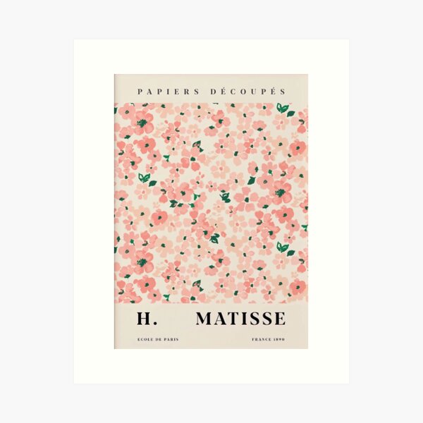 Papiers Decoupes H Matisse Ecole De Paris France 1890 - Pink Matisse Flower Market Art Print