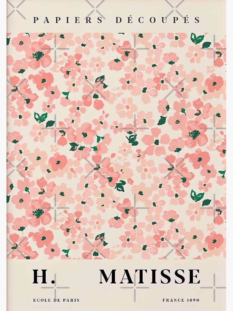 Thumbnail 3 of 3, Poster, Papiers Decoupes H Matisse Ecole De Paris France 1890 - Pink Matisse Flower Market designed and sold by PaulaSpringArt.