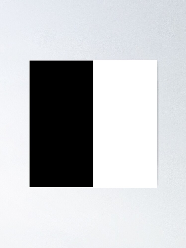 Póster «división en blanco y negro, división en blanco y negro, mitad y