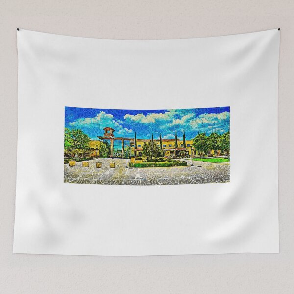 Item preview, The city hall of Murrieta, California - impressionist painting designed and sold by NickoPrints.