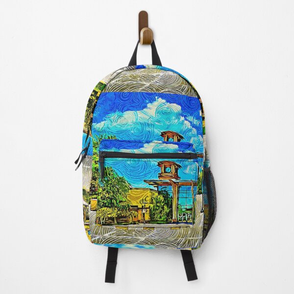 Item preview, The city hall of Murrieta, California - impressionist painting designed and sold by NickoPrints.