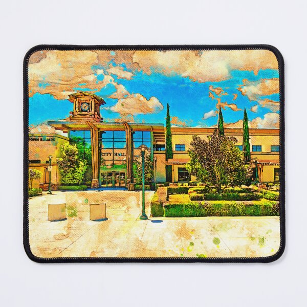 Item preview, The city hall of Murrieta, California - digital painting designed and sold by NickoPrints.